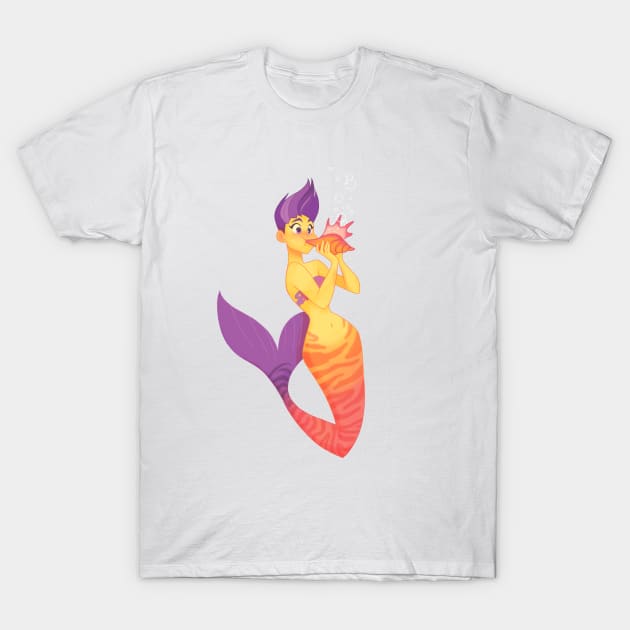 mermaid conch shell T-Shirt by melivillosa